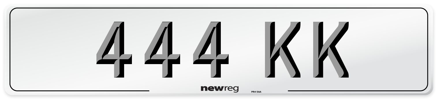 444 KK Number Plate from New Reg
